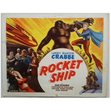 Rocket Ship - (Flash Gordon)Original 1950 Re-issue Title Lobby Card 